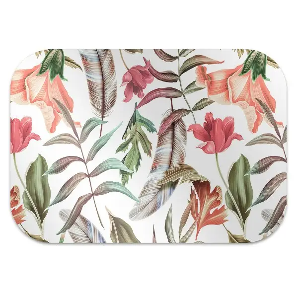 Chair mat floor panels protector Plants and leaves