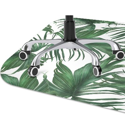 Office chair floor protector Palm leaves