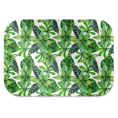 Office chair floor protector leafy pattern