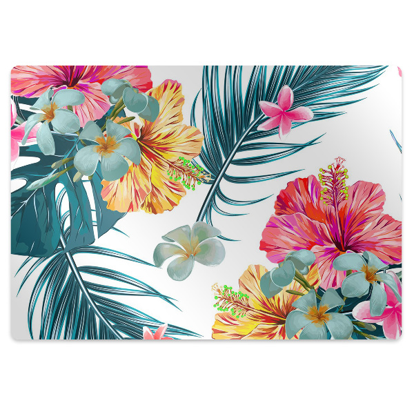 Office chair mat Spring flowers