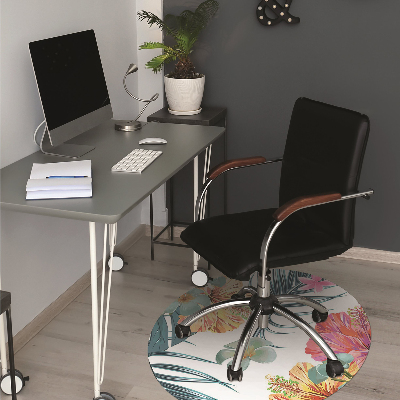 Office chair mat Spring flowers