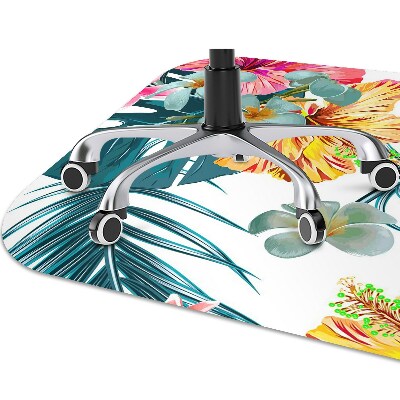 Office chair mat Spring flowers