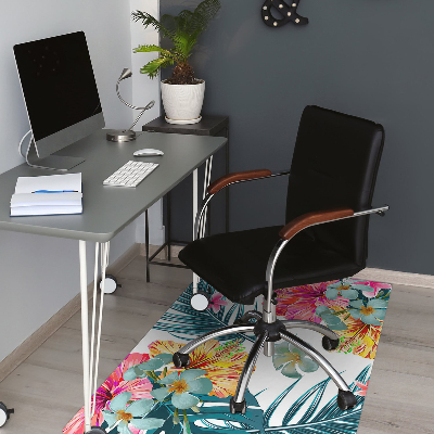 Office chair mat Spring flowers