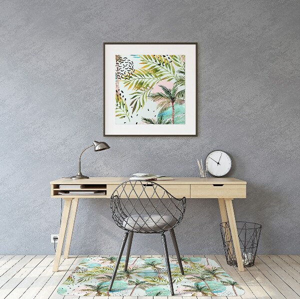 Office chair mat palm trees