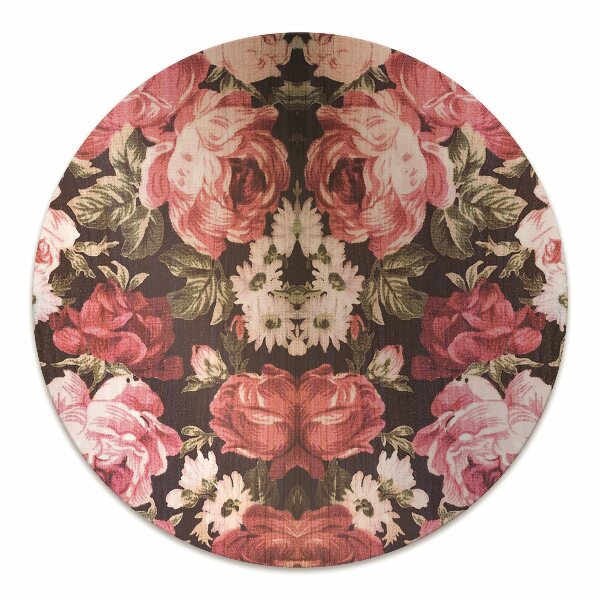 Desk chair mat Red roses
