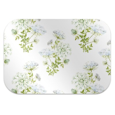 Chair mat floor panels protector delicate flowers