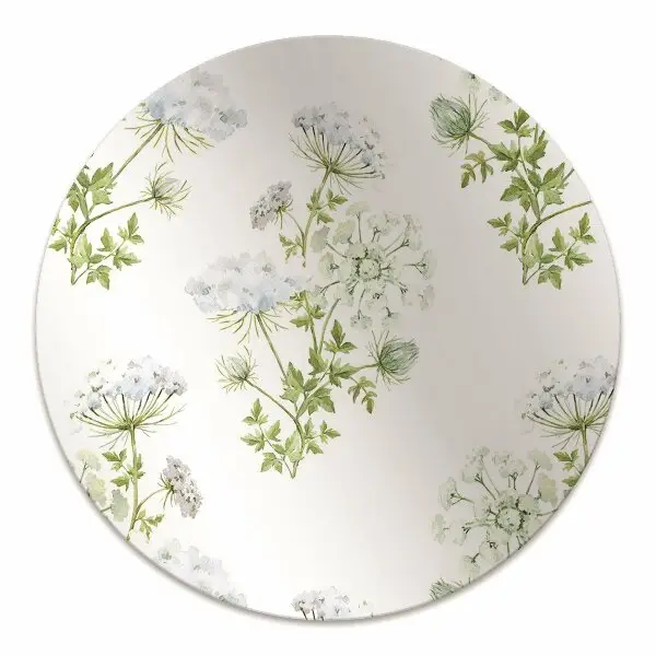 Chair mat floor panels protector delicate flowers