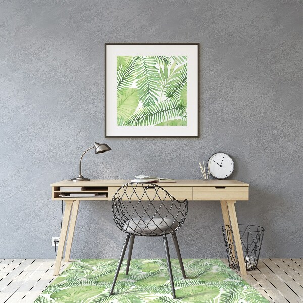 Office chair mat Leaves
