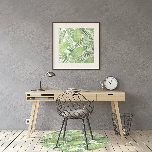 Office chair mat Leaves