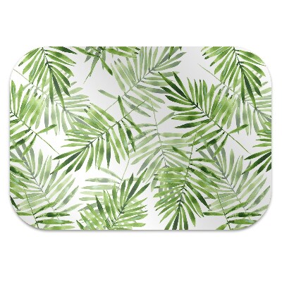 Office chair mat watercolor leaves