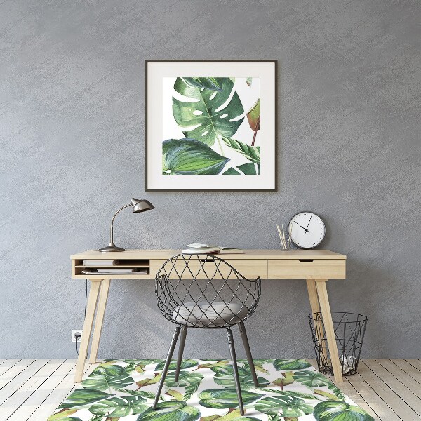 Computer chair mat Palm leaves