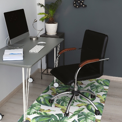 Computer chair mat Palm leaves