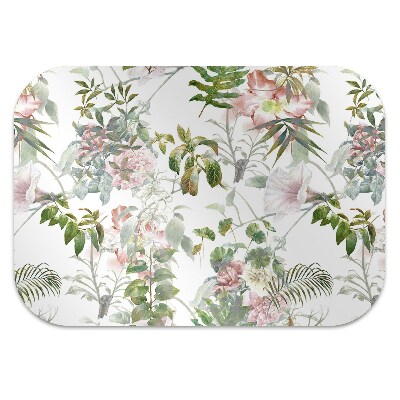 Office chair mat delicate Flower