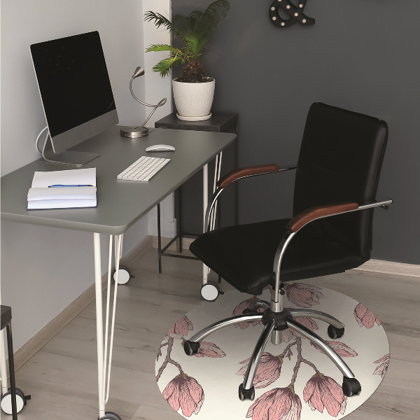 Office chair mat flower vine