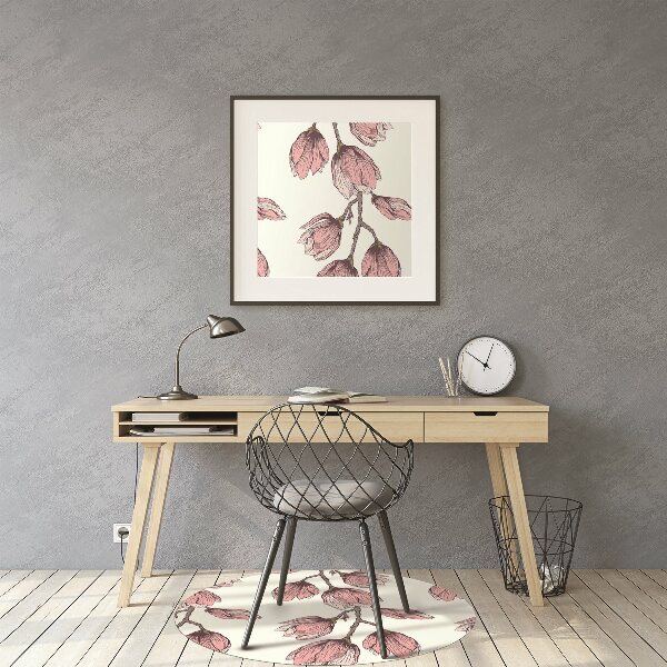 Office chair mat flower vine