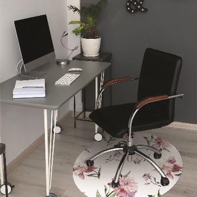 Office chair mat Peonies