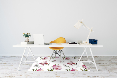 Office chair mat Peonies