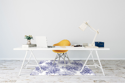 Office chair mat Peonies