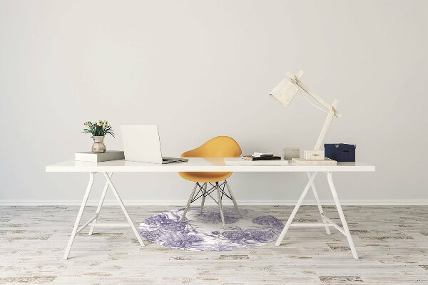 Office chair mat Peonies