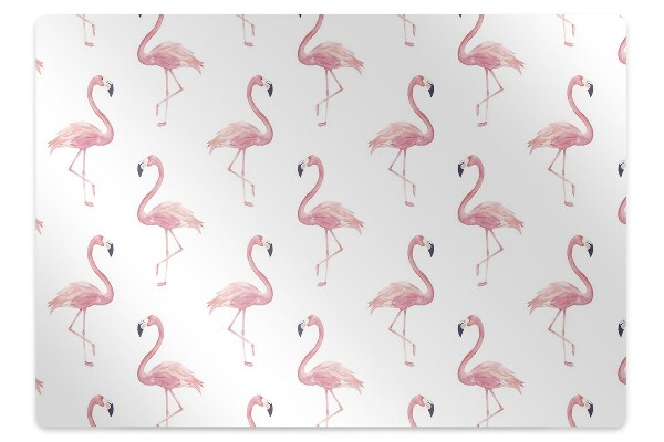 Office chair mat Flamingos