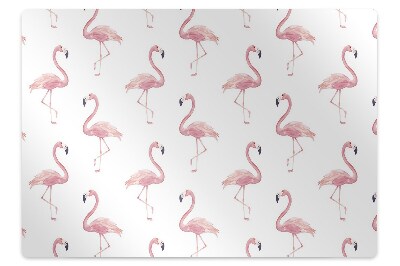 Office chair mat Flamingos