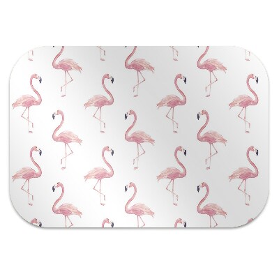 Office chair mat Flamingos