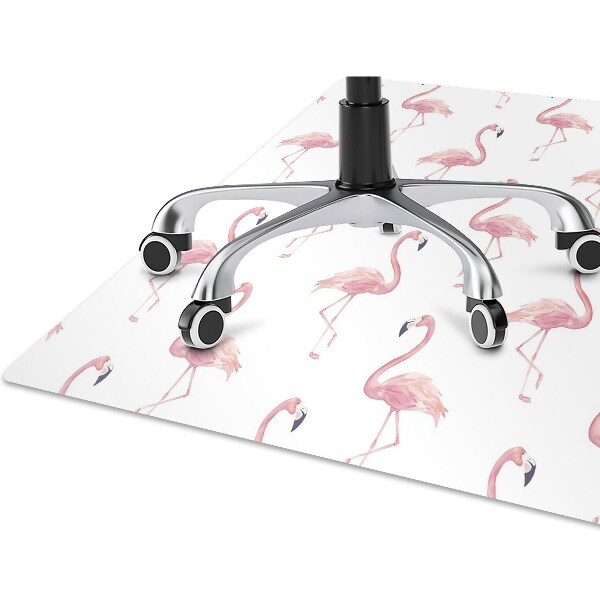 Office chair mat Flamingos