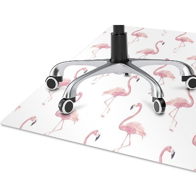 Office chair mat Flamingos