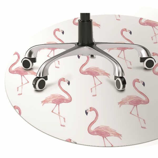 Office chair mat Flamingos