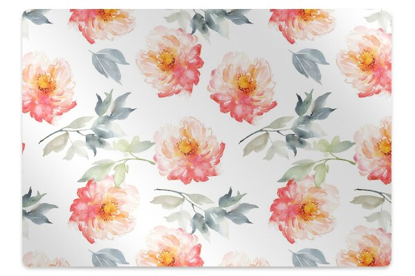 Office chair mat Spring flowers