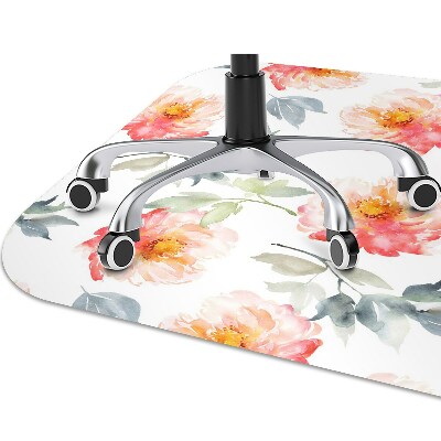 Office chair mat Spring flowers