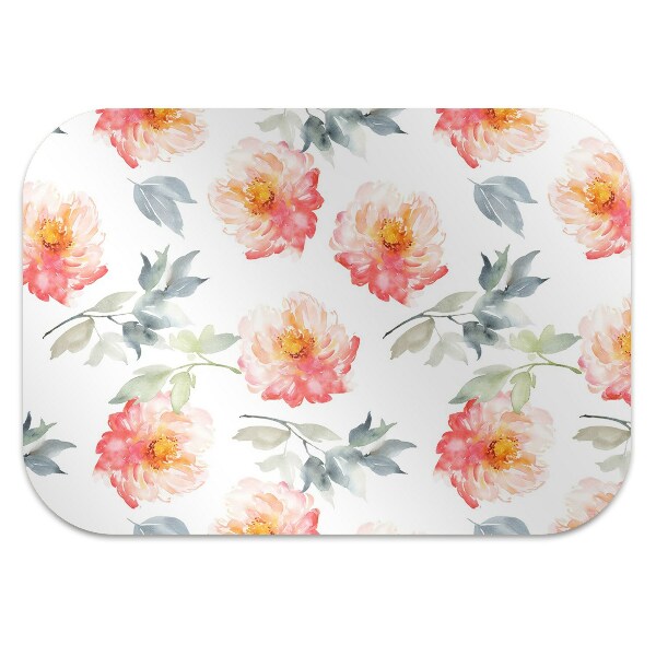 Office chair mat Spring flowers