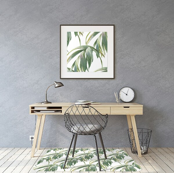 Desk chair mat long leaves