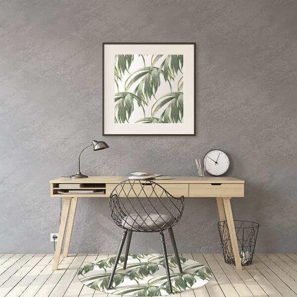 Desk chair mat long leaves