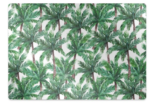 Chair mat floor panels protector tropical palm trees