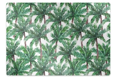 Chair mat floor panels protector tropical palm trees