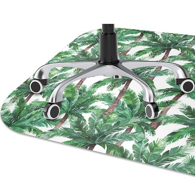 Chair mat floor panels protector tropical palm trees