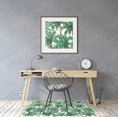 Chair mat floor panels protector tropical palm trees