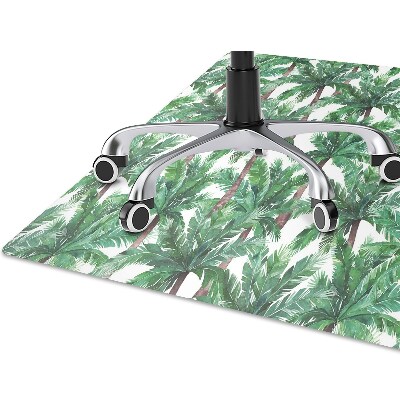 Chair mat floor panels protector tropical palm trees