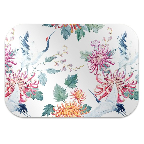 Office chair mat Herons in flowers