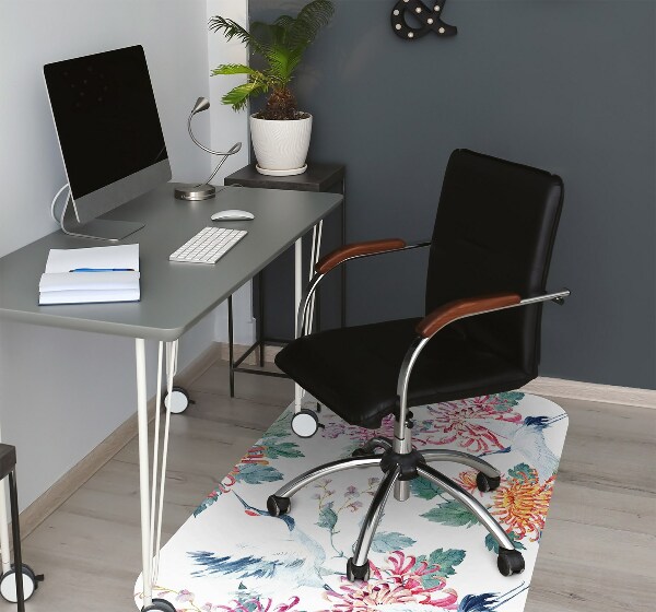 Office chair mat Herons in flowers