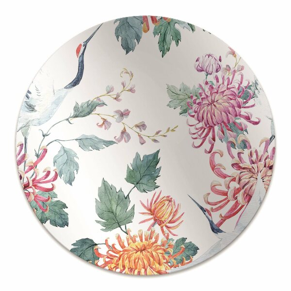 Office chair mat Herons in flowers