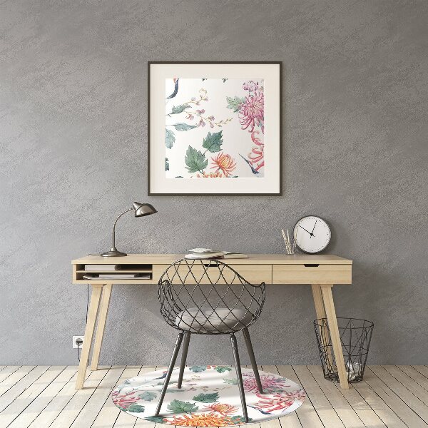 Office chair mat Herons in flowers