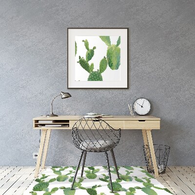 Office chair mat cacti