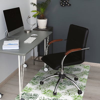 Office chair floor protector palm leaves