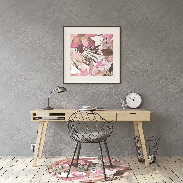 Chair mat floor panels protector pastel flowers