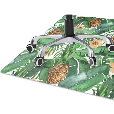 Office chair floor protector Pineapple leaves