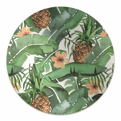 Office chair floor protector Pineapple leaves