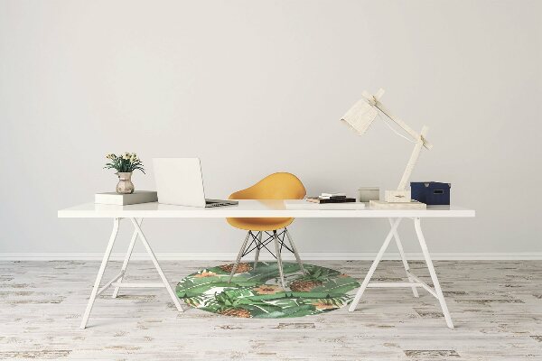 Office chair floor protector Pineapple leaves