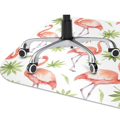 Office chair mat Flamingos